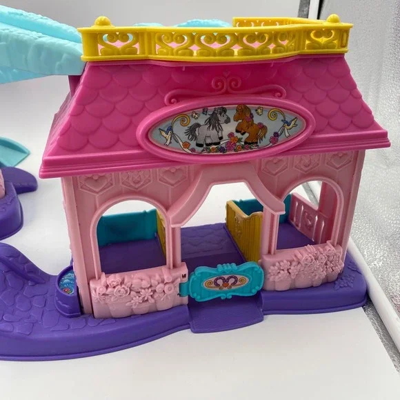 Fisher Price Little People Disney Princess Klip Klop Stable Castle Playset Works - Picture 10 of 14